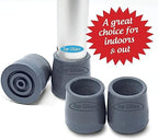 Top Glides Steel-Reinforced Walker Glide Tips (Gray, 1 1/8")