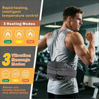 Lower Back Massager Waist Belt - Red Light Therapy, 3 Heating & Vibration Levels, Touchscreen Control, Adjustable Size, Multi-Use Heating Pad for Back/Stomach/Neck Pain Relief, Heated Back Brace