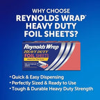 Reynolds Wrap Pre-Cut Pop-Up Heavy Duty Aluminum Foil Sheets, 14 x 10.25 Inches, 30 Sheets (Pack of 5), 150 Total