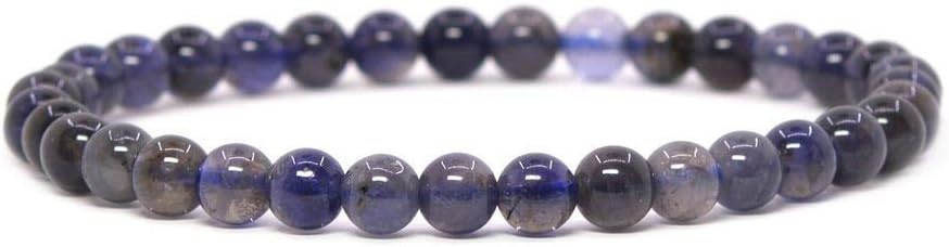 Justinstones Gem Semi Precious Gemstone 6mm Round Beads Stretch Bracelet 6.5 Inch Unisex