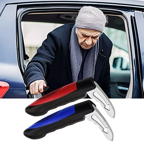 Car Handle Assist for Elderly, Door Handles for Automotive, Multifunctional Car Handle Assist, Handicapped Elderly Assistant Support Bar, Red & Blue