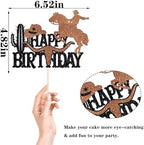 Cowboy Happy Birthday Cake Topper shiny cowboy happy birthday cake topper for boys girls themed birthday decorations