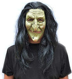 Acid Tactical Halloween Witch Mask Scary Realistic Cosplay Latex Old Costume Mask with Hair