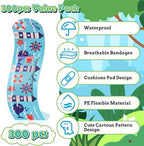 Sublaga 300Pcs Adhesive Bandages, 33 Styles Kids Cartoon Bandage Adhesive Flexible Colorful Bandages Cute Cartoon Bandages for Boys Waterproof Bandage for Kids Protect Scrapes