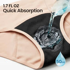 IENIN Incontinence Underwear for Women: Washable & Reusable Incontinence Underwear, Soft, Discreet, Absorbent, Machine-Washable (Large, Pack of 5)