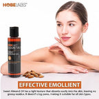 Hobe Labs Sweet Almond Oil, 4 oz - Skin Soothing Properties, Effective Emollient, Improves Skin Health, Fights Puffiness and Dark Circles, Non-Greasy Formula