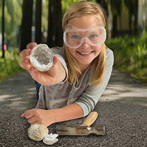 Blue Marble Break Open 12 Geodes – Geode Kit with 12 Premium, Break Your Own Geodes Filled with Crystals, Geology Gifts, Science Toys, Earth Science Kit, Crystals for Kids, Fun Stuff for Kids