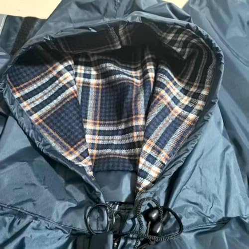 Upgraded Wheelchair Rain Poncho Hat Lined, Mobility Scooter Rain Poncho With Sleeves, Comfortable Waterproof Wheelchair Ponchos For Adults, Elderly, Disabled, Navy Blue