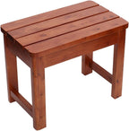 Waterproof Bathroom Stool for Elderly Bath Chair Wood Shower Bench Adult Non-Slip Wooden Shower seat Bathtub Spa Change Shoes Stool Shaving Stool Shower Foot Rest Household Portable Seat