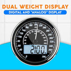 ZENO Hybrid 2-in-1 Analog & Digital Weighing Scale for Body Weight up to 400lbs - Thick Tempered Glass - Extra Large Display - Easy to Read Digital Bathroom Scale - New - Gradient Blue