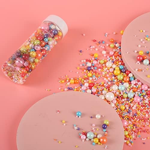 Kasvan Mixed Pearl Sugar Sprinkles - Edible Candy Pearls 130g/4.58 Oz, Mix Size, Baking Cake Decorations, Ice Cream Toppings and Cookie Decorating, Wedding Party Chirstmas Supplies