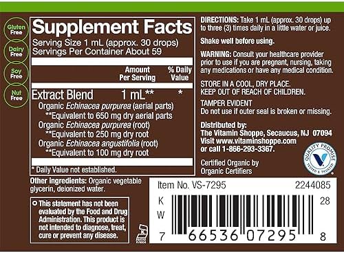 plnt Organic Liquid Echinacea a Full Spectrum a Supports Immune Health a Alcohol-Free (2 fl. oz.)