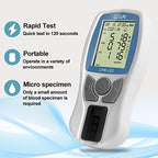 LYSUN Blood Lipid Analysis Meter System Multifunction Lipid kit Test HDL Triglycerides Cholesterol Test Meter (Lipid Meter with 10pcs of strips), white and dark blue