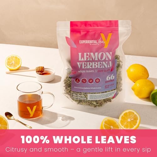 Yellow.fit Lemon Verbena Whole Leaf Tea – 1500mg Loose Leaf Herbal Tea, Caffeine-Free Lemon Verbena Leaves, Naturally Aromatic Herbal Infusion, 66 Servings