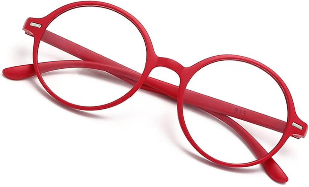 TZUFA Reading Glasses for Women Men Classic Round Readers 1.0 1.5 2.0 2.5 3.0 3.5 4.0 Retro Glasses with Lightweight Frame (Color : Red, Size : 2.50x)