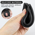 FERCAISH Silicone Hair Dye Ear Covers - 2 Pairs Waterproof Ear Protector Caps Hair Dye Earmuffs for Hairdressing Salon, Spa, Bathing and Showers(Black)
