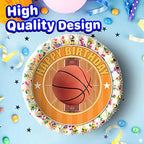 7.5 Inch Basketball Ball Cake Topper – Round Edible Birthday Cake Decorations, Happy Birthday Cake