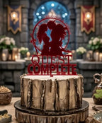 Gamer Wedding Cake Topper - Quest Complete - Dungeons and Dragons Weddings