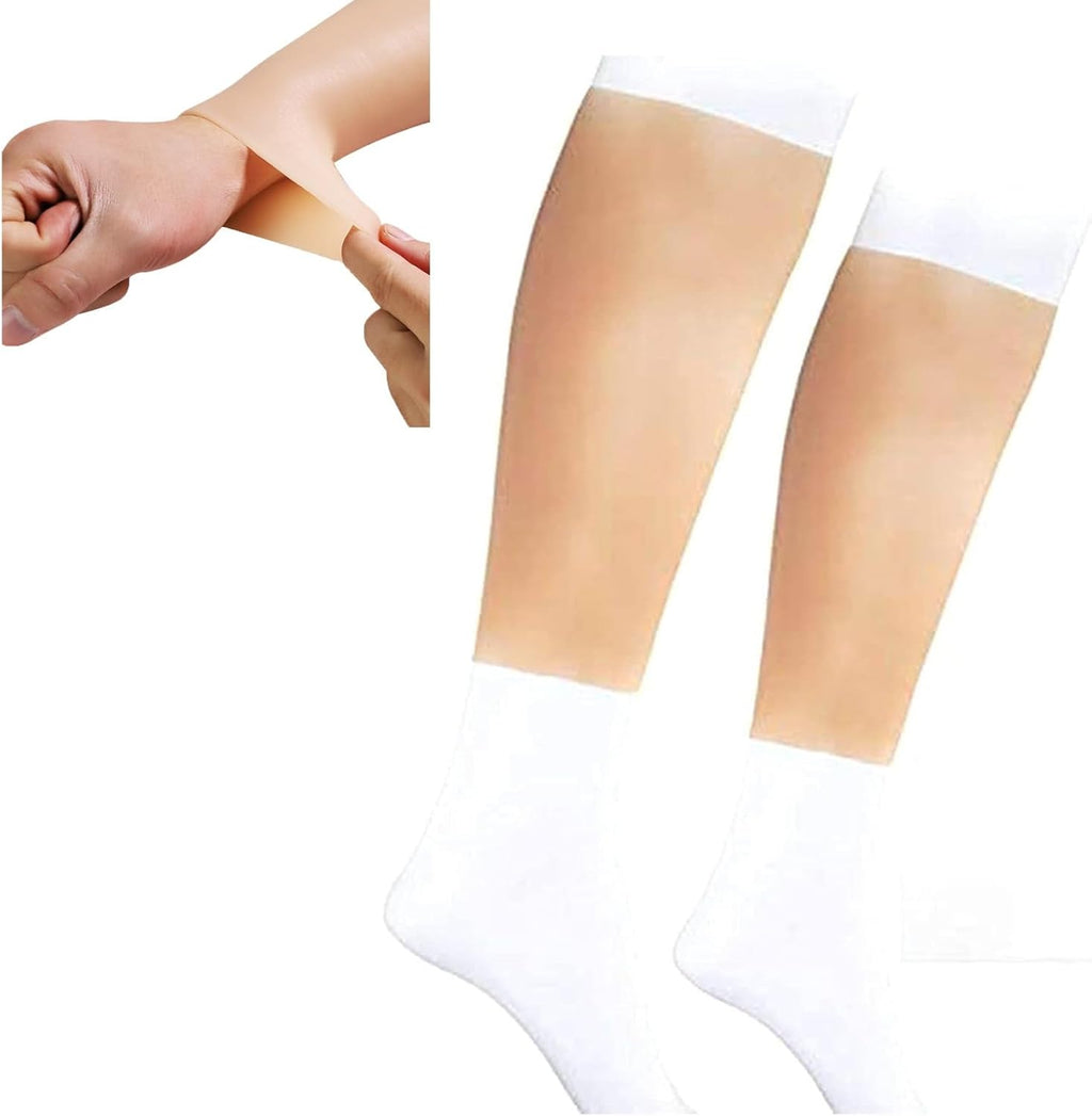 Silicone False Calf,Realistic Fake Calf Leg Silicone Sleeve,Silicone Arm Concealer Cover,for Arm Calf Scar Tattoo Birthmark Obscuration(1PCS,Large)