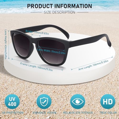 Bifocal Reading Sunglasses for Women Men 4 Pack Fashion Sun Readers UV400 Protection Outdoor Reading Glasses