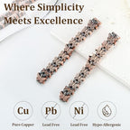 Copper Bracelet and Ring Set for Women, 99.99% Pure Copper Magnetic Bracelet with Butterfly Design & Matching Adjustable Heart Ring – 3800 Gauss Magnets, Includes Sizing Tool & Gift Box