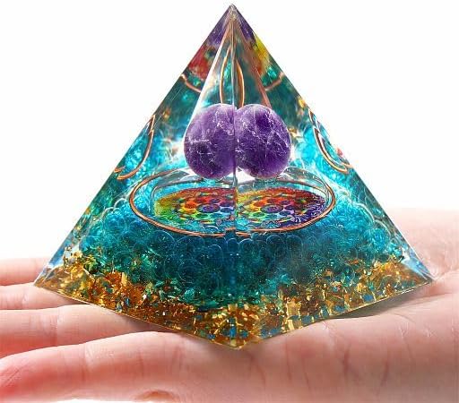 YATOJUZI 2.4" Healing Crystals Tower Green Aventurine Chakra Reiki Orgonite Gemstones for Attracts Lucky Positive Energy Wisdom Success Suit for Meditation Accessories Birthday Gifts for Women Men