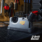 Drill Doctor DD500X Twist Drill Bit Sharpener - 3/32" to 1/2" - Electric Sharpener - High Speed & Portable - For Steel, Masonry, Carbide & Tin-Coated Drill Bits - Adjustable 118° or 135° Angle