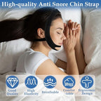 Snoring Chin Strap for Users, 2 Pack Adjustable Jaw Support Chin Strap to Keep Mouth Closed, Soft Snoring for Men Women, Lightweight Reusable, Snoring Dry Mouth, Easy Using