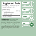 Nature Restore Rosemary Extract Supplement, Standardized to 20 Percent Carnosic Acid, 90 Capsules, Manufactured in USA, Non GMO, Gluten Free