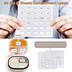 Zannaki Pill Case Portable Small Weekly Travel Pill Organizer, Cute Moisture Proof Pill Box Holder for Purse, Daily Mini Pocket Pharmacy Medicine Container for Vitamin, Fish Oil, Supplement,Black