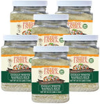 Pride Of India - PACK of 6 - Extra Long Indian Basmati Rice - Naturally Aged Aromatic Grain, 1.5 Pound Jar