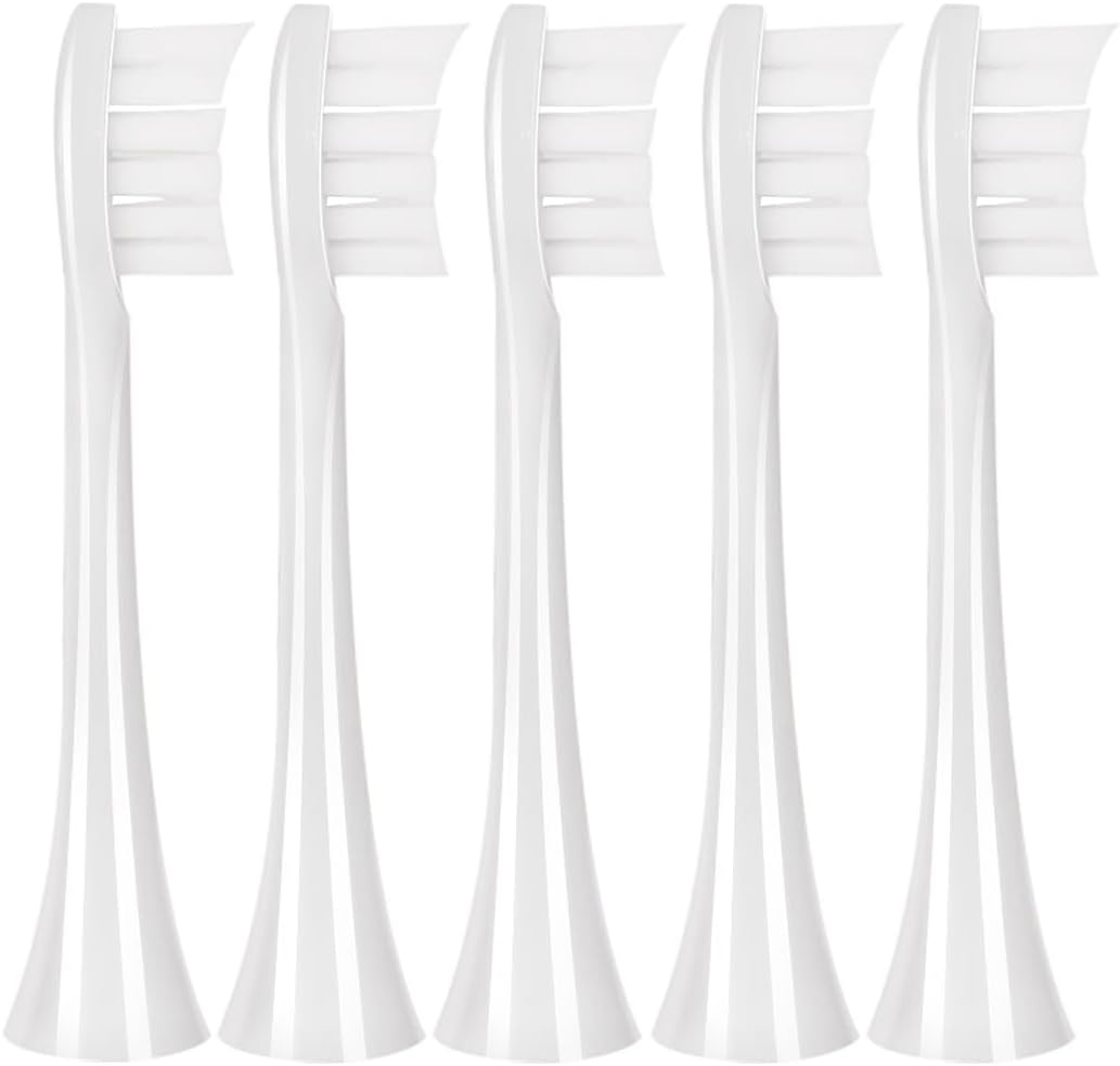 5 Pack Replacement Toothbrush Heads for Boka 2.0 & 3.0 Electric Toothbrush Adults, White