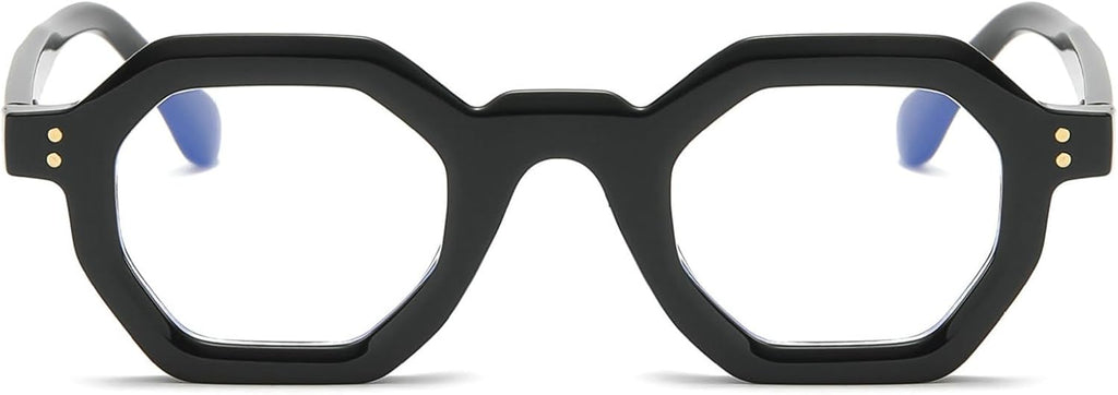 helena Retro Polygon Round Design Reading Glasses For Men Women Blue Light Blocking Computer Readers UV400