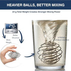 Shaker Balls for Protein Shakes, 304 Stainless Steel Shaker Balls for Bottles, Smooth Mixing (4 Large)