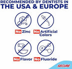 Secure Denture Adhesive Cream for Uppers, Lowers & Partials – Waterproof Seal & Zinc Free – Food Grade Ingredients - Less Adhesive, More Hold - Tube Lasts Up to 8 Weeks - 1.4 oz (4 Pack)