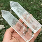 Acxico 1Pcs Clear Quartz Crystal Point Wand Specimen Reiki Healing Stone 60-70mm