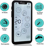 Tens Unit Muscle Stimulator Massager 24 Modes Touch Screen Pain Reliever Set with Massager Belt+Reflexology Slippers Sciatica Back Shoulder Pain Relief Combo Set