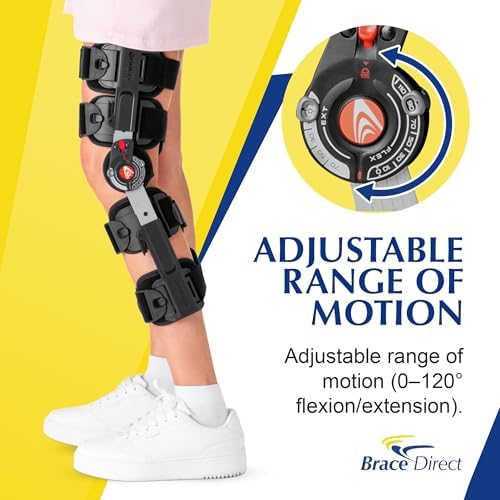 Brace Direct Breg T Scope Premier Post Op Knee Brace Adjustable ROM for ACL MCL PCL Injury Recovery L1833 L1832 (Thighs Up to 30.5")