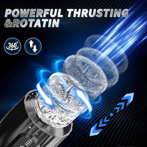 Electric Male Masturbator with 10 Thrusting & Vibrating Modes, Hands-Free Automatic Sex Toy for Men with Suction Cup, Rechargeable Penis Pump