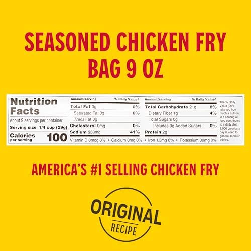 Louisiana Fish Fry Seasoned Chicken Fry Batter Mix 9 oz. (Pack of 2) - Crispy Southern Batter Mix for Fried Chicken - Delicious and Convenient Coating Filled with Cajun Flavor - Easy to Make Recipe - Just Add Water