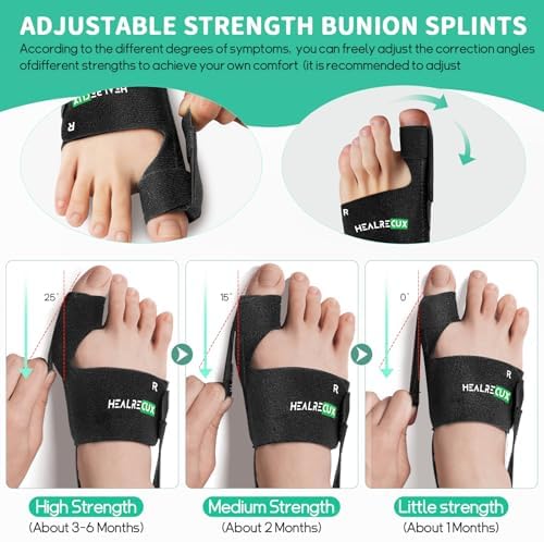 Bunion Corrector for Women Men, Bunion Splint Brace Hallux Valgus Correction Big Toe Straightener for Daily Use, 1 Pair
