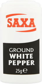 Saxa Ground White Pepper (25g) - Pack of 6