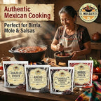 Dried Chile Pepper Variety 4-Pack - Ancho, Guajillo, Arbol & Chipotle Chiles - Whole Peppers for Authentic Mexican Cooking, Sauces, Salsas & Marinades – Bold Flavor, Hand Selected By El Molcajete