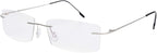 Fuisetaea Rimless Reading Glasses Lightweight Titanium Readers Eyeglasses Men Women