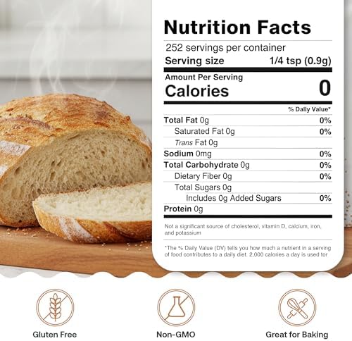 Quay Naturals Instant Dry Yeast 8 oz | Fast-Acting, No Proofing Needed | Ideal for Bread, Pizza, Bagels & Pastries | Gluten-Free, Non-GMO, Vegan Baking Essential