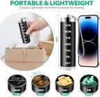 Metal Travel Pill Organizer, Large Weekly Pill Box, Portable Aluminum Alloy Waterproof Container, 7 Day Daily Medicine Organizer Holder for Vitamin, Fish Oil, Supplement, Black
