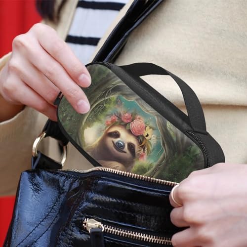 Sloth Diabetic Supplies Bag Sloth Printing Carrying Case Organizer For Diabetes Testing Kit, Blood Glucose Monitor Kit with Meter Storage Insulin Cooler Travel Case