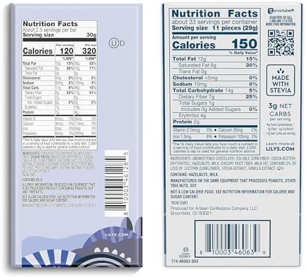 Low Carb Box featuring Lily's Sweets Chocolate Peanut Butter Cups, Almonds, Caramels and Bars - Stevia Sweetened, Low-Carb, Keto-Friendly, Gluten-Free (5 Count) (Milk Chocolate)