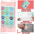 100 Pack Paw Print Pocket Tissues Bulk 800 Sheet Individually Packed 3 Ply Facial Travel Tissues Wallet Size Small for Travel Dog Cat Lovers Gifts Vet Supplies Party Favors Daily Use, 10 Designs