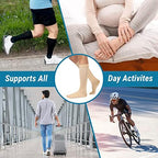 360 RELIEF - Flight Compression Socks Supports | Blood Circulation, Travel, Work, Edema, Diabetic, Varicose Veins (Large-X-Large, 3Pairs-Beige)